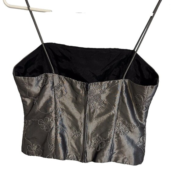 J.R. Nites By Caliendo Embroidered Corset Sz 10 Y2K Witchy Goth Whimsy Coquette - Picture 3 of 4